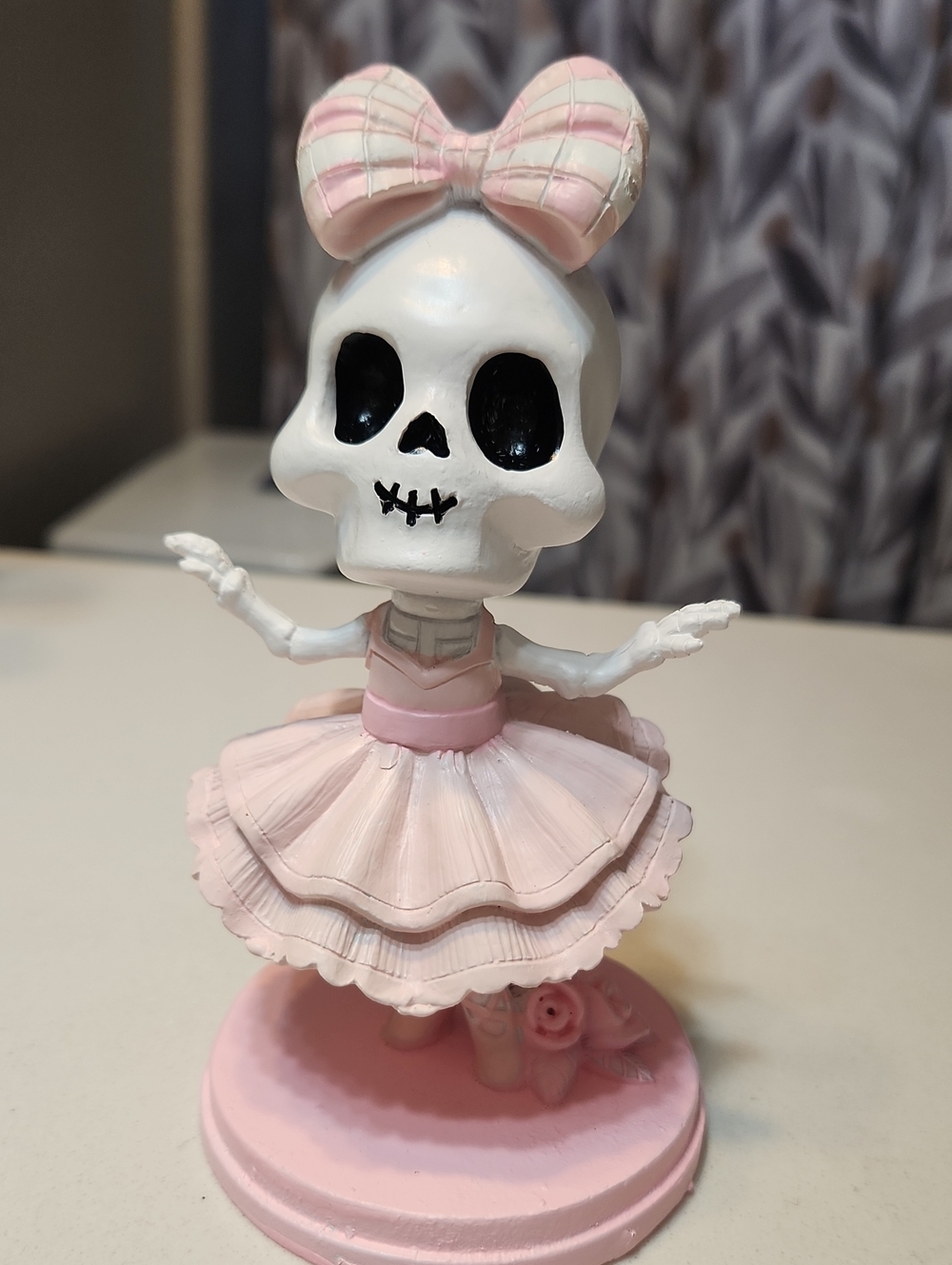 Halloween Ballerina Skull Figurine
